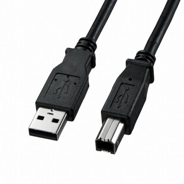サンワサプライ USB2.0ケーブル(USB2.0 Aコネクタオス - USB2.0 Bコネクタオス...