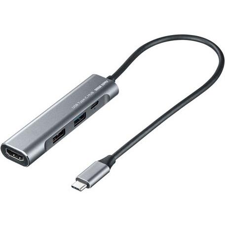 サンワサプライ HDMIポート付 USB Type-Cハブ USB-3TCH37GM 返品種別A