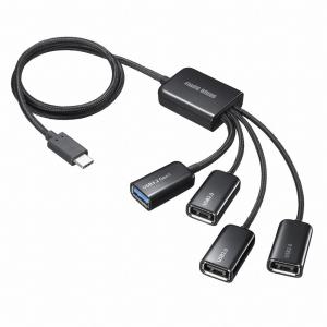 サンワサプライ USB3.2 Gen1+USB2.0 Type-Cコンボハブ(4ポート) USB-3TC436BK 返品種別A