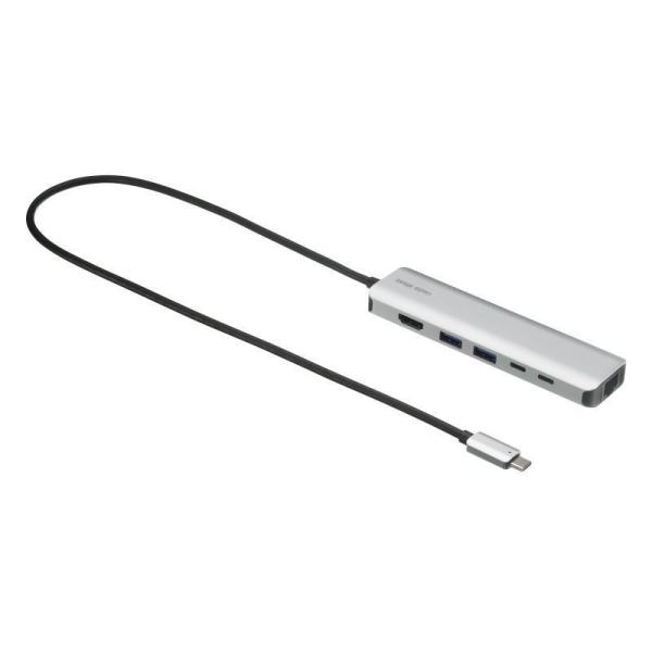 サンワサプライ 8K対応 USB Type-C ドッキングステーション ケーブル一体型(3P・50c...