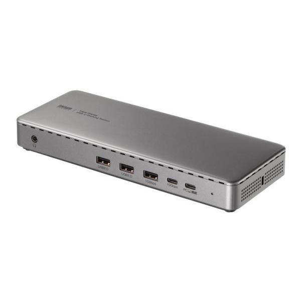 サンワサプライ ドッキングステーション(HDMI/ DisplayPort・4K×3画面出力対応) ...