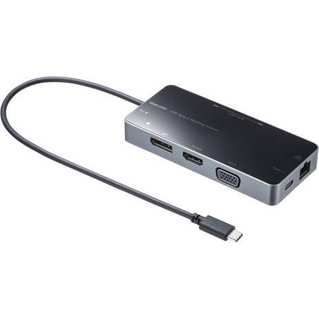 サンワサプライ USB Type-C ドッキングステーション USB-DKM2BK 返品種別A