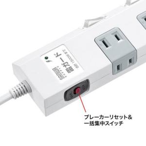 サンワサプライ 節電タップ(2P・10個口・3...の詳細画像5
