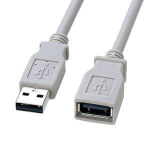 サンワサプライ USB2.0対応エコUSB延長ケーブル(3m・ライトグレー) KU20-ECEN3K...