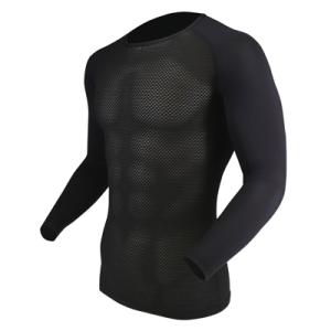 ボディタフネス BT冷感3Dファーストレイヤー UVカットスリーブ クルーネックシャツ (ブラック・サイズ：3L) 返品種別B｜joshin