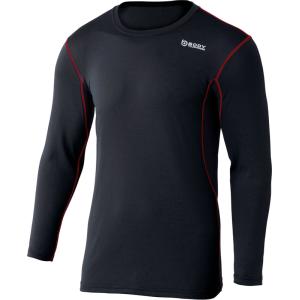 ボディタフネス デュアルメッシュ ロングスリーブ クルーネックシャツ M  BODY TOUGHNESS おたふく手袋 JW-602BKREDM