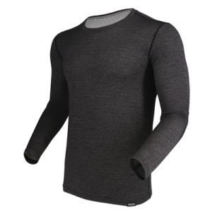 ボディタフネス BT冷感速乾デュアルブロック ロングスリーブ クルーネックシャツ(ヘザーブラック・サ...