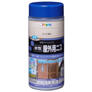 アサヒペン 水性屋外用ニス 300ml (半ツヤ透明) AP9018907 返品種別B