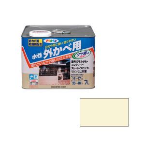 アサヒペン 水性外かべ用ツヤ消し 7L(アイボリー) ソトカベヨウツヤケシ7L IV 返品種別B