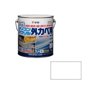 アサヒペン 水性シリコンアクリル外かべ用 3kg(ホワイト) シリコンアクリルカベ3KG W 返品種別B｜joshin