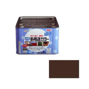 アサヒペン 水性多用途カラー 5L(こげ茶) スイセイタヨウトカラ-5L KGE 返品種別B｜joshin