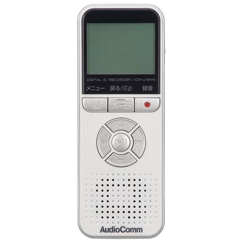オーム デジタルICレコーダー 4GB ホワイト ICR-U134N(03-1908) 返品種別A