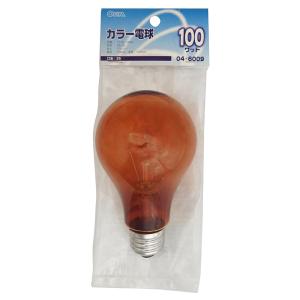オーム 白熱カラー電球 100W形 E26 アンバー OHM LB-PS7600-AN