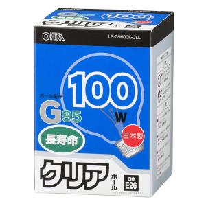 オーム ボール電球 G95 100W形 OHM LB-G9600K-CLL