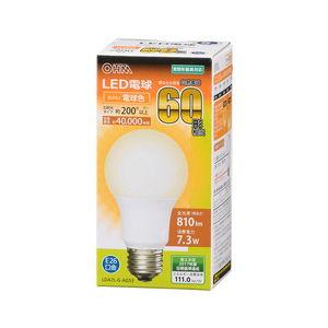 オーム LED電球 一般電球形 810lm(電球色相当) OHM LDA7L-G AG53 返品種別A