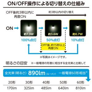 オーム LED電球 一般電球 3段階調光 89...の詳細画像2
