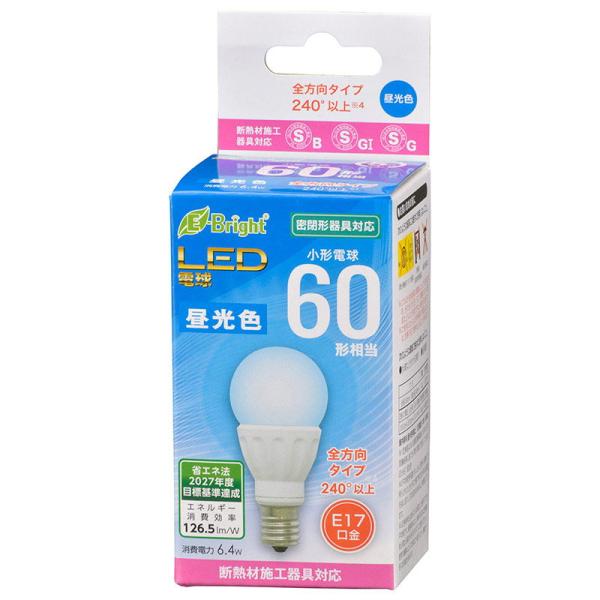 オーム LED電球 小形電球形 810lm(昼光色相当) OHM 06-4336 LDA6D-G-E...