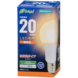 オーム LED電球 白熱電球形 258lm(電球色相当) OHM LDA2L-G AG27 返品種別A｜joshin