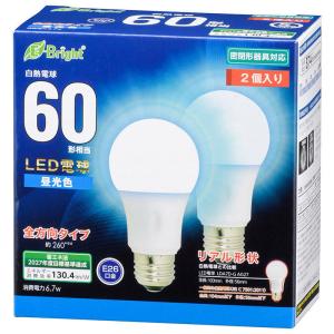 オーム LED電球 一般電球形 874lm(昼光色相当)(2個セット) OHM LDA7D-G AG27 2P 返品種別A｜joshin