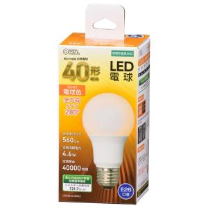 オーム LED電球 一般電球形 560lm(電球色相当) OHM LDA5L-G AG52 返品種別...