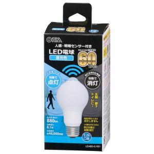 オーム LED電球 一般電球形 880lm(昼光色相当) OHM(06-4466) LDA8D-G-R51 返品種別A｜joshin