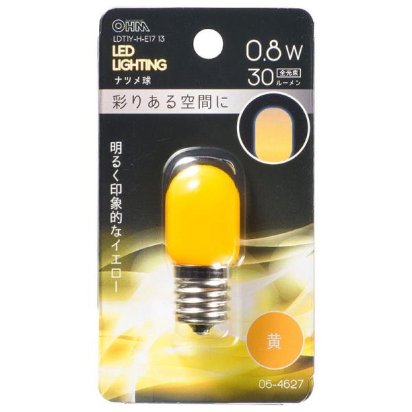 オーム LED装飾電球 ナツメ球形 30lm(黄色相当) OHM LDT1Y-H-E17 13 返品...