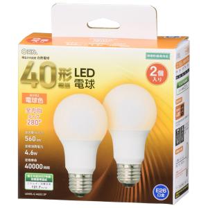 オーム LED電球 一般電球形 560lm(電球色相当)(2個セット) OHM LDA5L-G AG52 2P 返品種別A