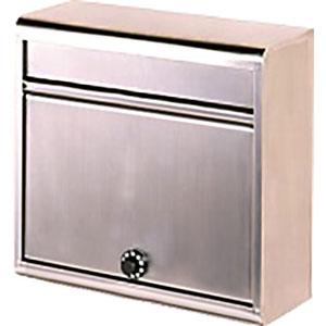 グリーンライフ ファミリーポスト スリムタイプ ダイヤル錠 ステンレスポスト 郵便受け PH-614D