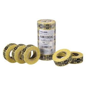 カモ井加工紙 マスキングテープ車両塗装用 幅20mm×長さ18m(イエロー/ ブラック)6巻 CHE...