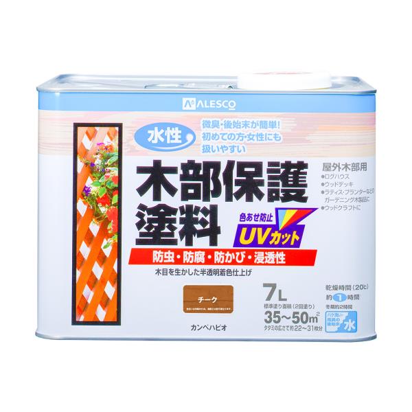 カンペハピオ 水性木部保護塗料 7L(チーク) Kanpe Hapio 00617653511070...