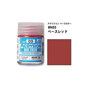 GSIクレオス アクリジョン ベースカラー ベースレッド(BN03)塗料 返品