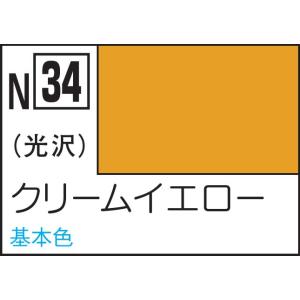 GSIクレオス 水性カラー アクリジョンカラ− クリームイエロー(N34)塗料 返品種別B