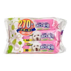 JOYPET ウェットティッシュ お口・耳・目のまわり用 90枚入×3個パック アース・ペット 返品...