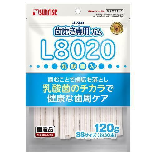 ゴン太の歯磨き専用ガム L8020乳酸菌入り SSサイズ 120g マルカンサンライズ 返品種別B