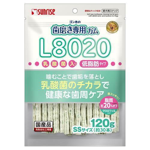 ゴン太の歯磨き専用ガム L8020乳酸菌入り クロロフィル入り 低脂肪 SSサイズ 120g マルカ...