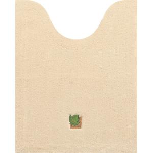 センコー(SENKO) ロングトイレマット(75×60cm・ベージュ) NF タイニーリーフ 13948 