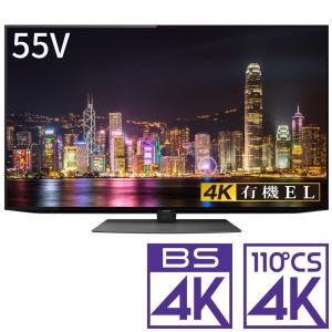 (標準設置無料 設置Aエリアのみ) シャープ 55型 有機ELパネル 4Kチューナー内蔵テレビ 4K対応AQUOS 4T-C55CQ1 返品種別A