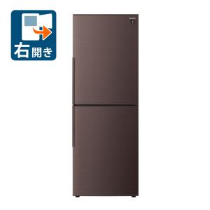 (標準設置 送料無料) シャープ 280L 2ドア冷蔵庫(ブラウン系)(右開き) SHARP SJ-PD28G-T 返品種別A