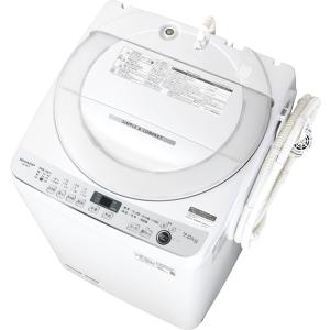 (標準設置 送料無料) シャープ 7.0kg 全自動洗濯機 ホワイト系 SHARP ES-GE7E-W 返品種別A