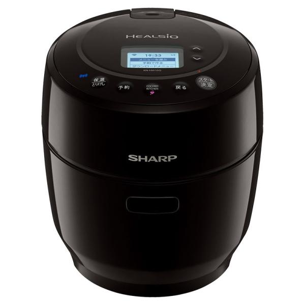 シャープ 水なし自動調理鍋 1.0L ブラック系 SHARP ヘルシオホットクック KN-HW10G...