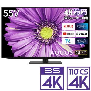 シャープ 55型 有機ELパネル 4Kチューナー内蔵テレビAndroid TV機能搭載4K対応AQUOS 4T-C55DQ2