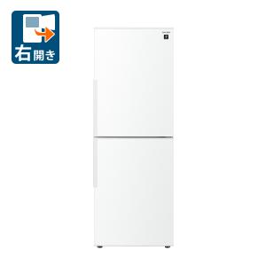 (標準設置 送料無料) シャープ 280L 2ドア冷蔵庫(アコールホワイト)(右開き) SHARP SJ-PD28H-W 返品種別A