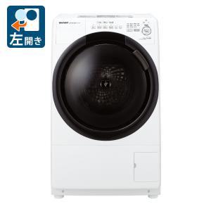(標準設置料込) シャープ 7kg ドラム式洗濯乾燥機(左開き)クリスタルホワイト SHARP コンパクトドラム ES-S7G-WL 返品種別A