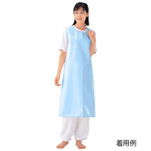 エンゼル 入浴介助エプロン サックス/ M 6012