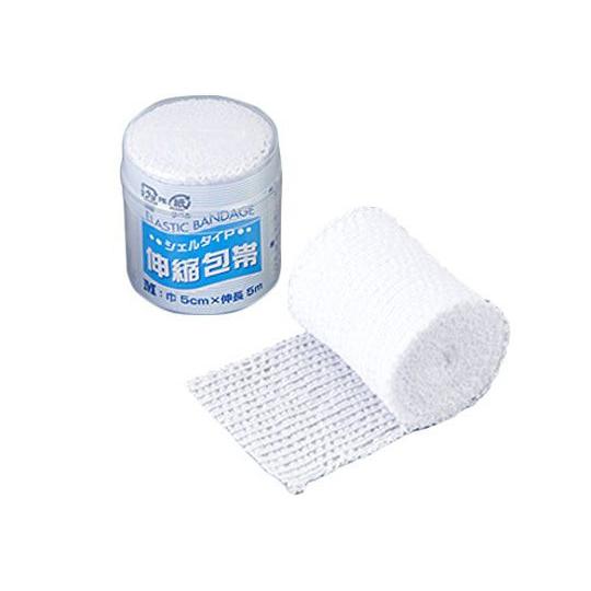 日本衛材 伸縮包帯 50mm×5m 3巻入 シェルタイP NE-32-P M(8-3660-32) ...