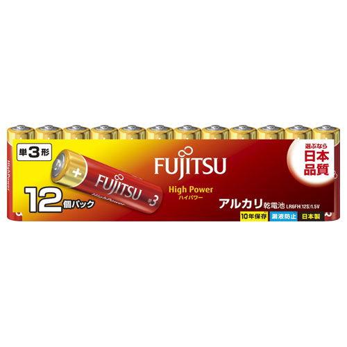 FDK アルカリ乾電池単3形 12本パック 富士通 FUJITSU FDK ハイパワータイプ LR ...