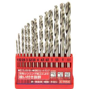 イーバリュー(E-Value) 鉄工用ドリルセット 丸軸 21本組 ETD-21S : 満 
