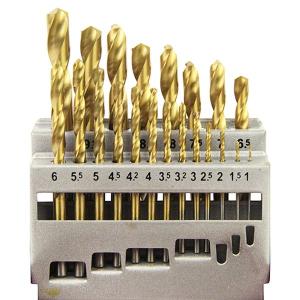 HSS 高速度鋼 チタンコーティング ドリル刃 19pcs 専用ケース付 薄い