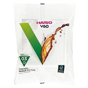 ハリオ V60用ペーパーフィルター ホワイト 酵素漂白03 HARIO VCF-03-100W 返品...