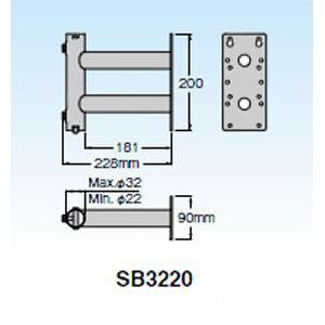 マスプロ サイドベース UHFアンテナ+BS・CSアンテナ設置用 MASPRO SB3220 返品種...